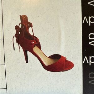 DV by Dolce Vita Red Lace-Up Heels
